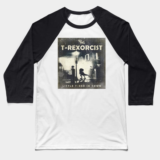 The T-Rexorcist Vintage Baseball T-Shirt by Testeemoney Artshop